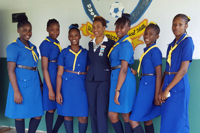 Girl Guides from Grenada. 