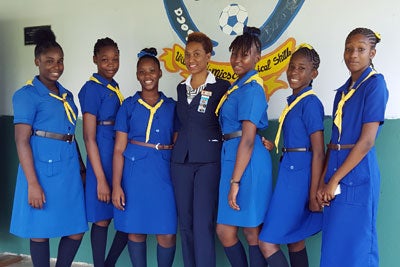 Girl Guides from Grenada.