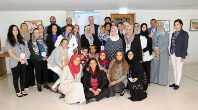 45 Yemeni women leaders met the UN Special Envoy for Yemen, Ismail Ould Cheikh Ahmed, at a UN-organized meeting in Larnaca, Cyprus on 11 October 2015. Photo: UN Women