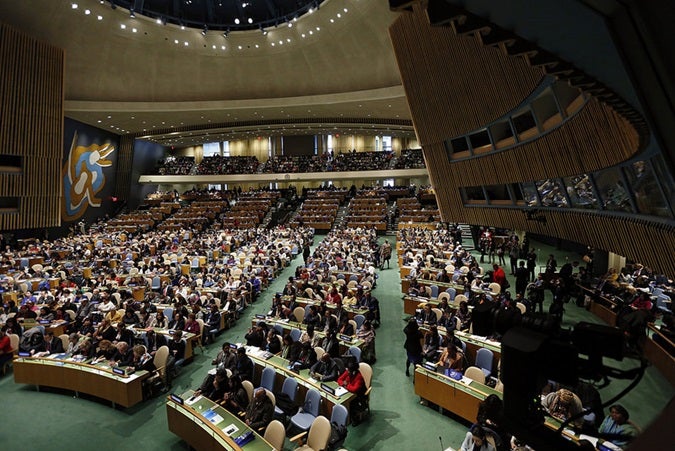 Opening of the 60th session of the Commission on the Status of Women. Photo: UN Women/Ryan Brown