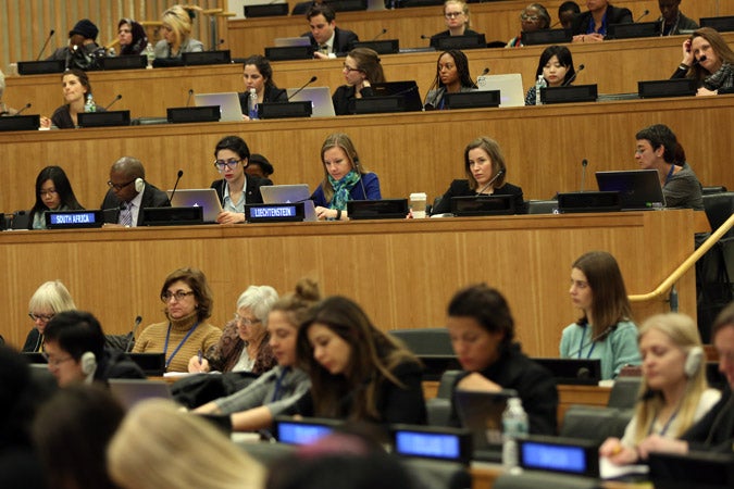 audience participants in attendance at Multi-Stakeholder Forum. Photo: UN Women/Ryan Brown