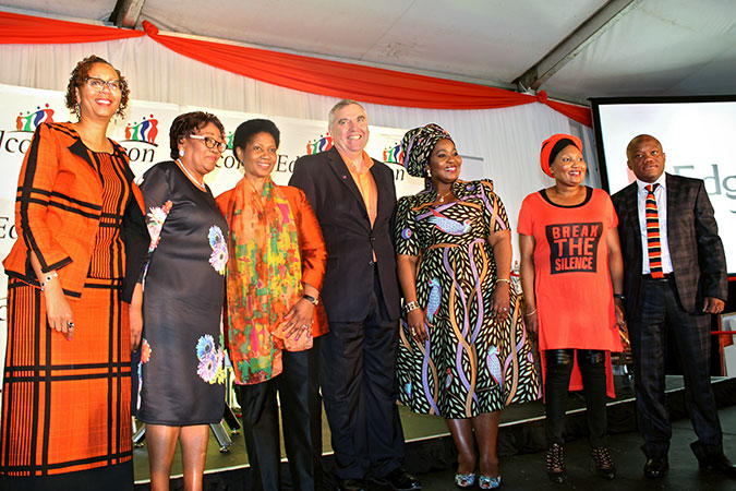 UN Women Executive Director Phumzile Mlambo-Ngcuka at the KwaZulu Natal launch the Edgars UNiTE programme on 15 August. Photo: UN Women/Helen Sullivan