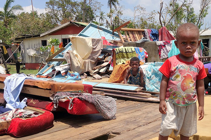 The villages of Tailevu were hit hard by Cyclone Winston destroying homes and crops. Photo: Jonathan Andrews.