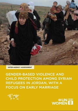 GBV and child protection among Syrian refugees in Jordan, with a focus on early marriage.