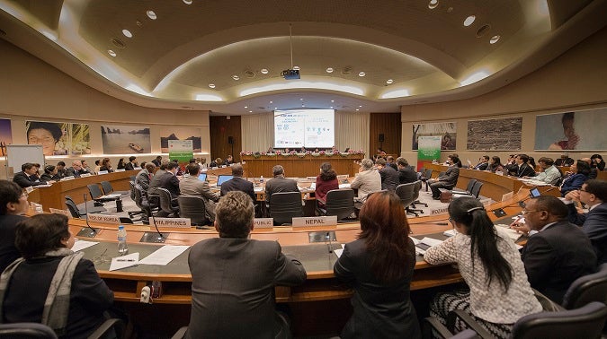 The GFMD Thematic Workshop on Connectivity, Migration and Business at UNCC Bangkok on 29 March was hosted by the Embassy of Bangladesh to Thailand. Photo: UN Women/Pathumporn Thongking