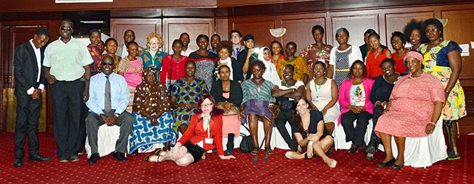 Participants at the "Enhancing the Network's Humanitarian Advocacy at Regional and Global Events" workshop in Nairobi, Kenya. Photo: UN Women/Rose Ogala
