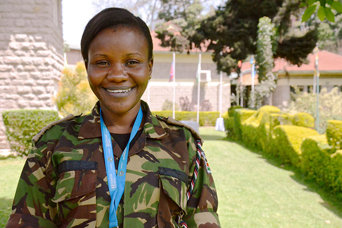 Captain Grace Ajierh during the FMOC-5 held in Nairobi Kenya. Photo: UN Women/Kennedy Okoth