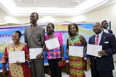 UN Women Executive Director Phumzile Mlambo-Ngcuka inaugurated Liberia’s first Civil Society Advisory Group. Photo: UN Women/Stephanie Raison