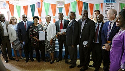 UN Women Executive Director Phumzile Mlambo-Ngcuka launched a five-year Joint Programme on Sexual and Gender-Based Violence and Harmful Traditional Practices in Libera. Photo: UN Women/Stephanie Raison 