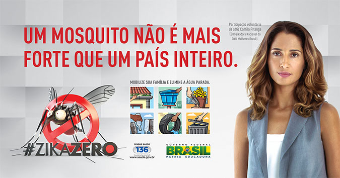 UN Women Brazil’s National Ambassador Camila Pitanga featured in the information campaign led by the Ministry of Health.