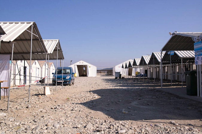 The Gevgelija registration center near the border between Greece and Macedonia, photo credit: Mirjana Nedeva