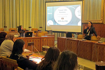 Séance plénière à l’Assemblée des Représentants du peuple avec ONU Femmes, crédit photo : ONU Femmes
