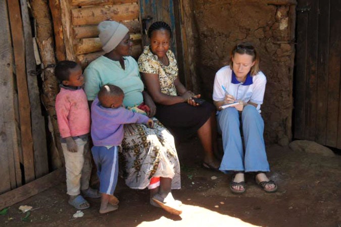 Stephanie Raison (right) documenting the stories of women’s access to justice in Kilimanjaro Region. Photo:  UN Women Tanzania/Lesley Reader