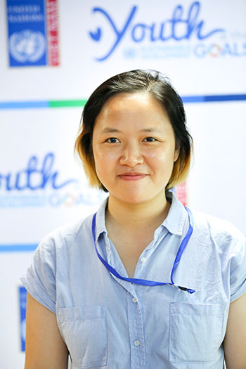 Nguyen Kim Anh, leading member of Y.Change. Photo: Truong Viet Hung
