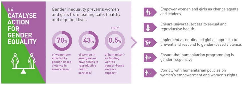 WHS factograph: Catalyse action for gender equality
