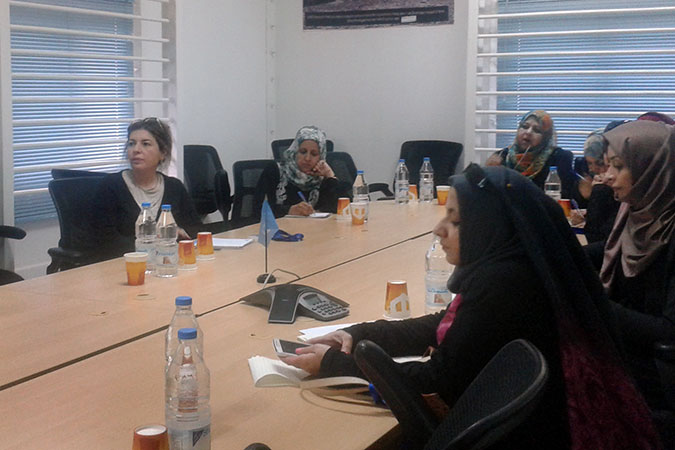 Head of Office for UN Women in Yemen meets with women leaders. Photo: UN Women