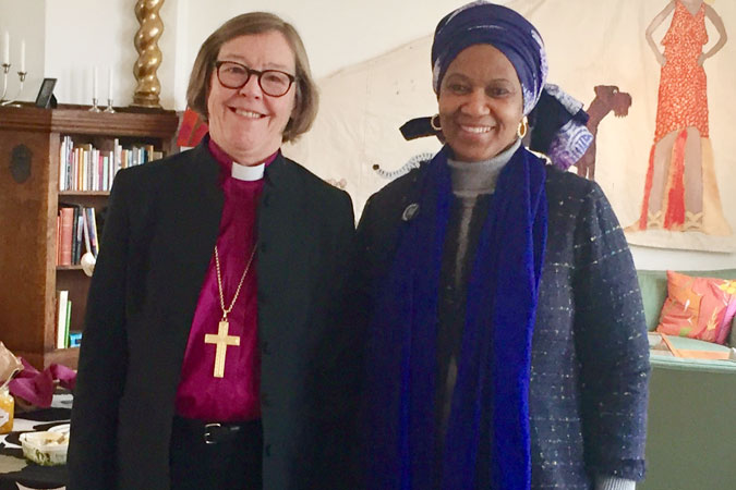UN Women Executive Director Phumzile Mlambo-Ngcuka with Bishop of Stockholm, Eva Brunne. Photo: UN Women