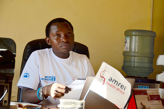 Godfrey Matumu, Project Manager for Amref Health Africa in Mara. Photo: UN Women/Deepika Nath