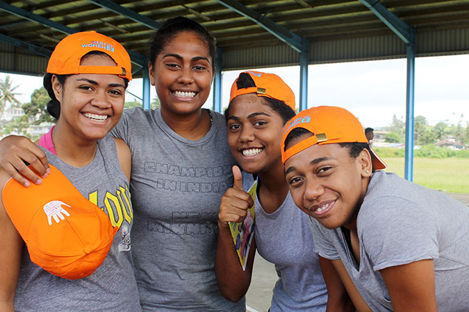 Young people participate in Fiji’s Basketball tournament. Photo Credit: UN Women/Caitlin Clifford