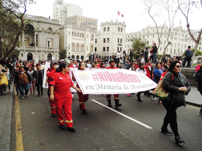 Ni Una Menos protest, Peru, 2016. Photo: Yhhue91
