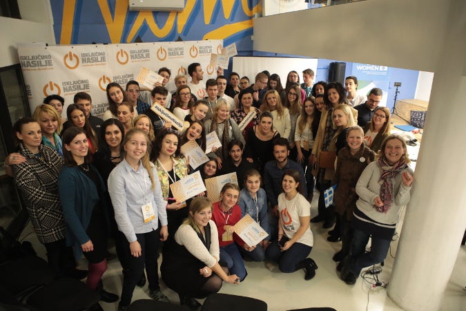 Participants of the Hackathon in Sarajevo, Bosnia and Herzegovina on 7 December. Photo: UN Women/Jasmin Brutus