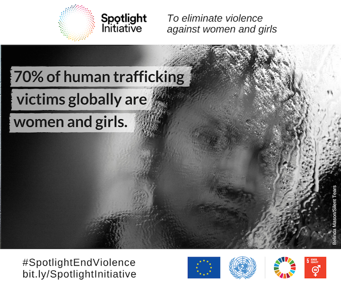 70% of human trafficking victims globally are women and girls. 
