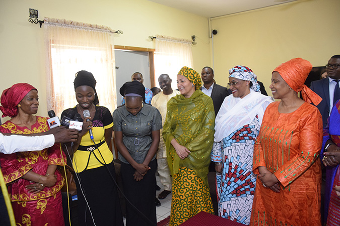 Federal Minister of Women’s Affairs Aisha Alhassan shared her belief that the high-level mission would “bring visibility to the roles that women play in advancing the realisation of the 2030 SDG goals, and help to strengthen and deepen [the ministry’s] established partnership with UN Women”. Photo: UN Women