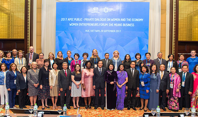 The Women Entrepreneurs Forum: She Means Business brought together 700 participants from 21 APEC member economies, to discuss women’s integration and economic empowerment in a changing world. Photo: UN Women Viet Nam/Nguyen Duc Hieu