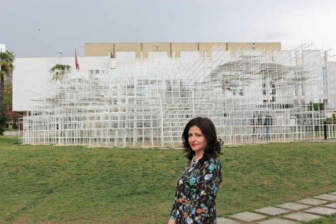 Alma Gerxhani, Administrator and Co-Founder of Visit Tirana tourist portal. Photo: UN Women Albania/Yllka Parllaku