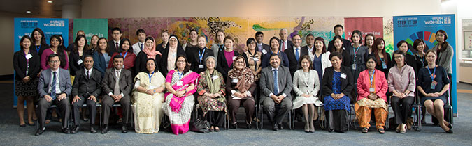 Participants at the Asia-Pacific regional dialogue on  "Women's Economic Empowerment in the Changing World of Work". Photo: UN Women/Yoomi Jun