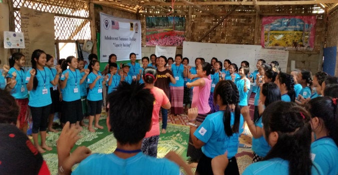 A UN Trust Fund supported workshop for women refugees along the Myanmar-Thailand border. Photo: UN Women/ Nuntana Tangwinit