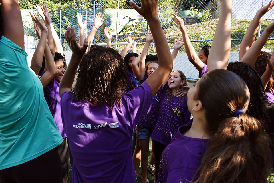 Participants in the One Win Leads to Another programme in Brazil. Photo: Empodera