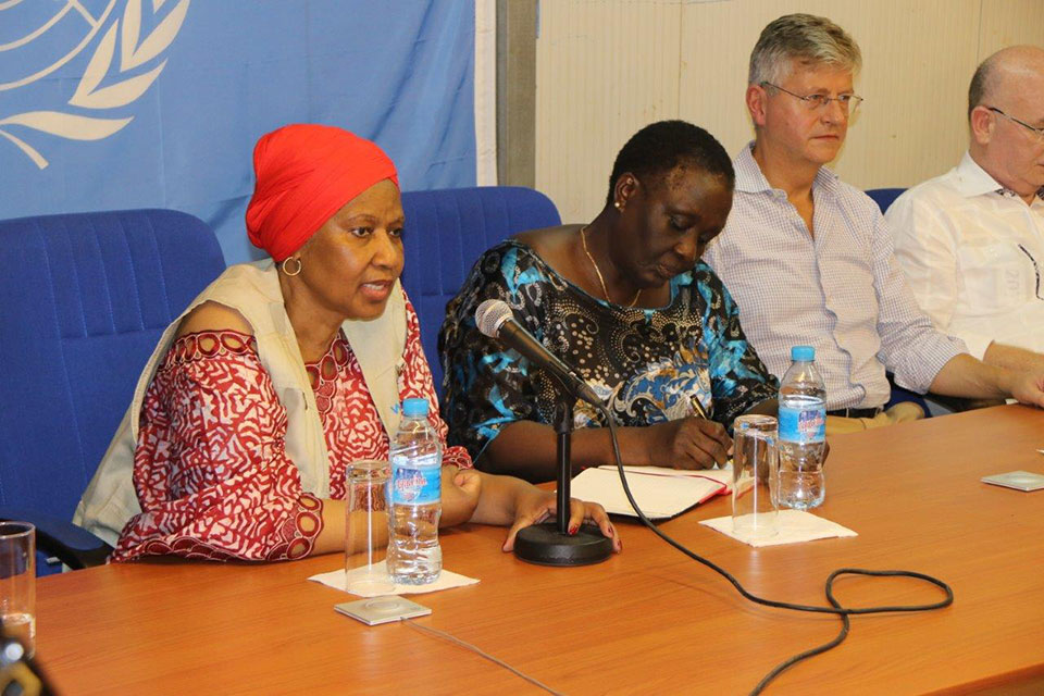 Executive Director Phumzile Mlambo-Ngcuka speaks on the importance of women’s  participation in the peace process in South Sudan. Photo: UN/Isaac Billy