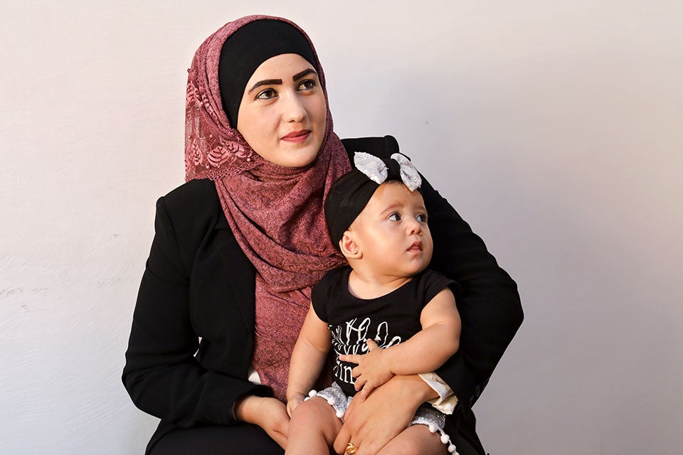 Dunya, 21, is one of the 3,000 young women benefitting from life skills and protection services offered at the women and girls’ center in Ajloun, Jordan. Photo: UN Women/Andre Pain 