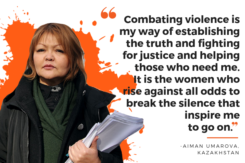 Combating violence is my way of establishing the truth and fighting for justice and helping those who need me. It is the women who rise against all odds to break the silence that inspire me to go on.