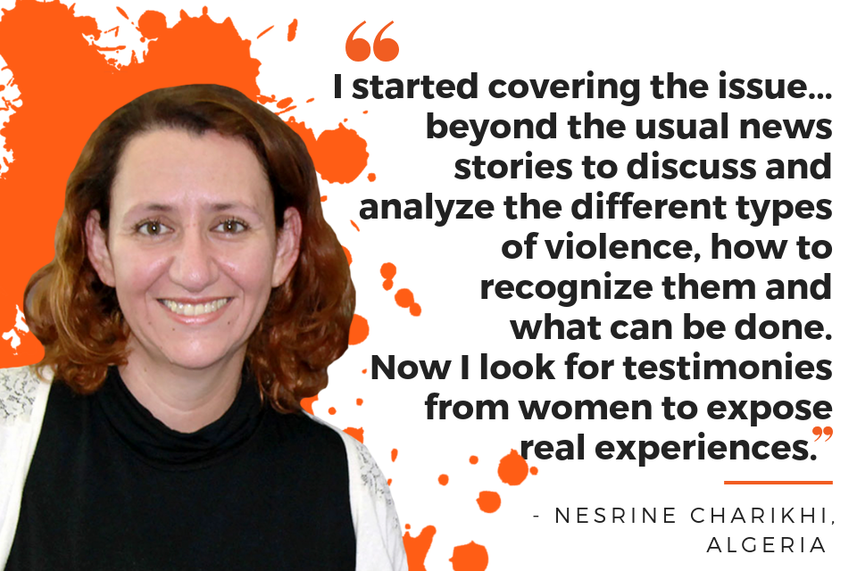 I started covering the issue... beyond the usual news stories to discuss and analyze the different types of violence, how to recognize them and what can be done. Now I look for testimonies from women to expose real experiences.
