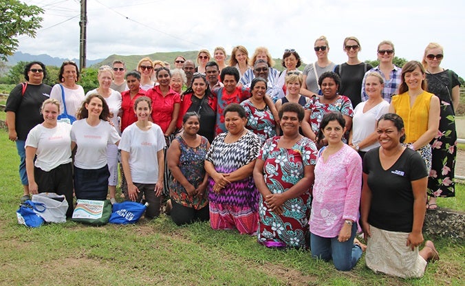 Representatives of UN Women National Committees from various countries at the Global National Committees’ Meeting in Fiji. Photo: UN Women