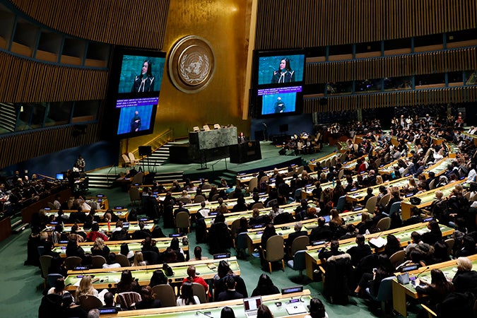 The UN HQ commemoration of International Women's Day, 8 March 2018. Photo: UN Women/Ryan Brown