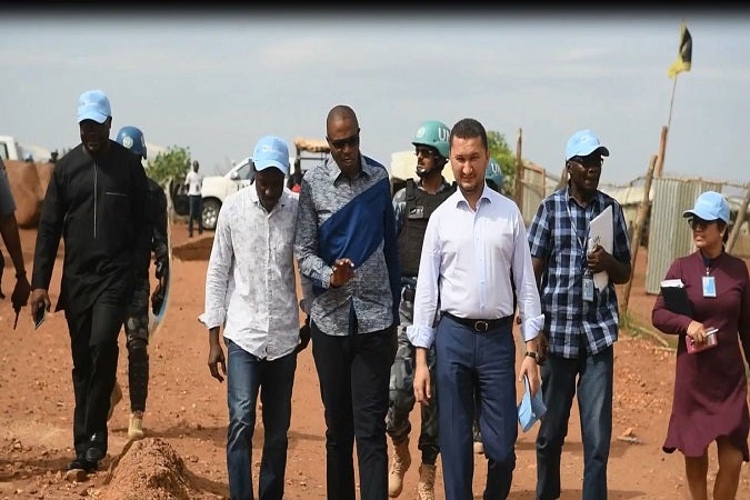 Toily Kurbanov during his recent mission to South Sudan. Photo: UN/Amanda Voisard