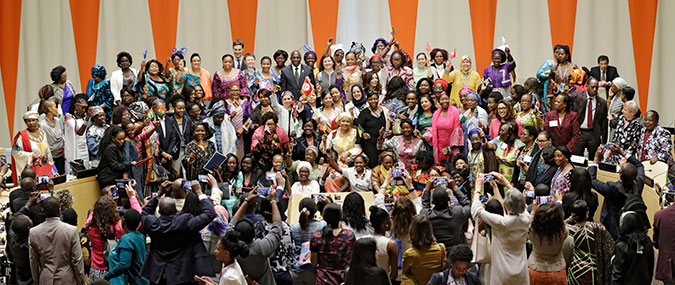 The launch of the African Women Leaders Network on 2 June 2017 at UN Headquarters in New York. Photo: UN Women/Ryan Brown