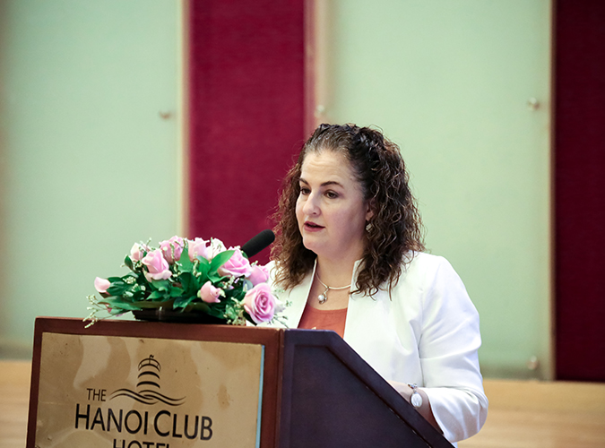 Elisa Fernandez, UN Women Head of Office in Viet Nam speaks. Photo: UN Women/Phuong Anh