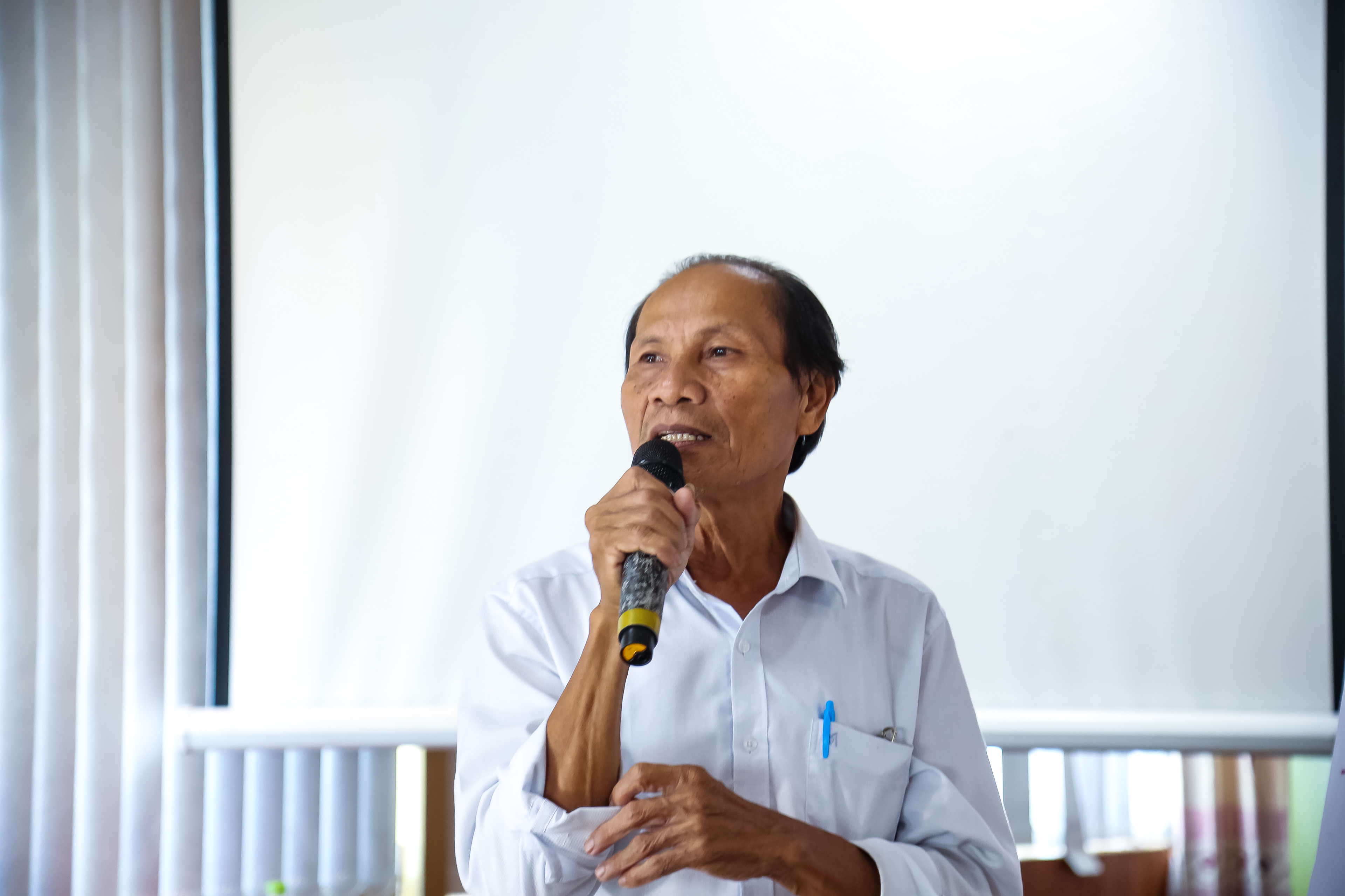Tam Kim, 65, shares that he no longer behaves violently, and refuses to contribute to a culture of harmful masculinity. Photo: UN Women/Thao Hoang.