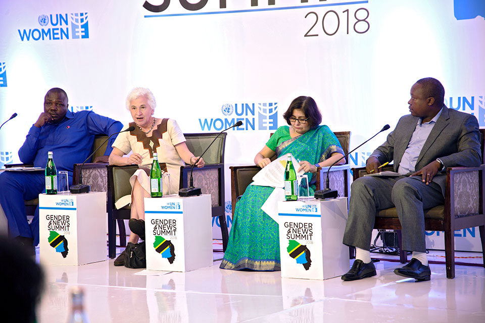 Panelists at the Gender and Media Summit in Dar es Salaam. Photo: UN Women/Michael Jonathan