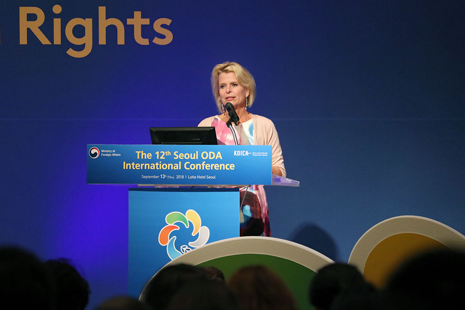 UN Women Deputy Executive Director Åsa Regnér speaks at the 12th ODA International Conference session on “the role of inclusive ODA by realizing human rights and gender equality”  in Seoul, the Republic of Korea