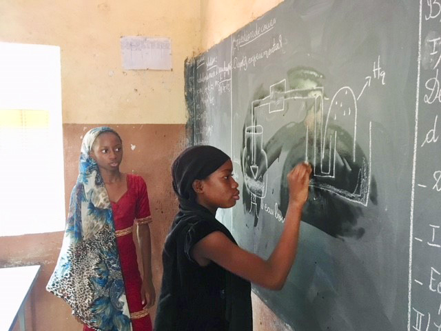 On weekends, the girls and boys received extra classes in French, math, physics and chemistry to pass the high school exams in June 2018. Photo: UN Women/Sandra Kreutzer