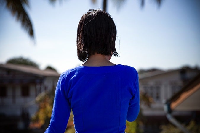 Khawng Nu, now 24, was duped by a woman from her rural village in Myanmar, who sent her to a birth trafficking ring in China. Photo: UN Women/Stuart Mannion