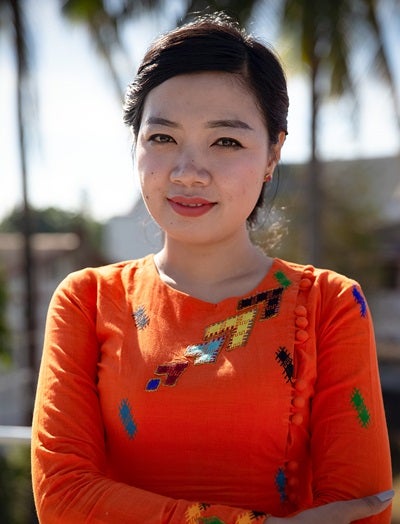 Htoi lawyer Sar Li Htwi focuses on cases involving trafficking, rape and domestic violence. Photo: UN Women/Stuart Mannion