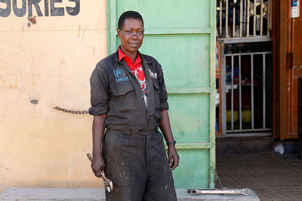 Christine Wambulwa poses for a photo. Photo: UN Women/Ryan Brown