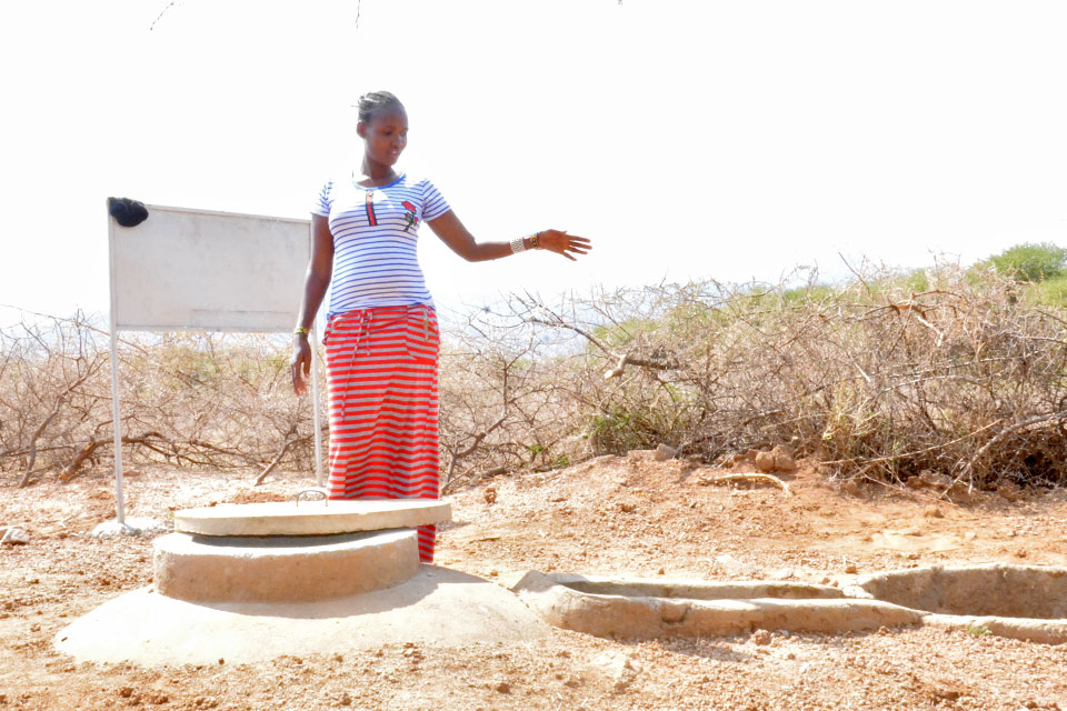 Teresia Simon, a biogas plant constructor. Photo: UN Women/Tsitsi Matope
