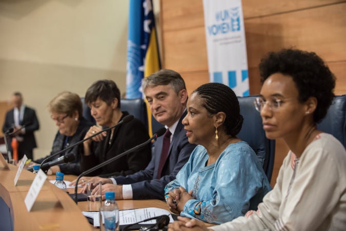 UN Women Executive Director Phumzile Mlambo-Ngcuka speaks at the official opening of the UN Trust Fund to End Violence Against Women Global Grantee Convention. Photo: UN Trust Fund